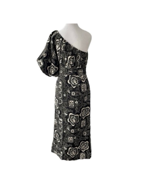 RHODE Chantelle Linen Dress Resortwear Bapu Bazaar Black Asymmetrical - Picture 2 of 11